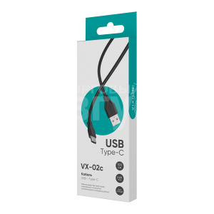 Кабель для зарядки Vixion USB to Type-C VX-02c PRO 2,4А, черный, 1 м