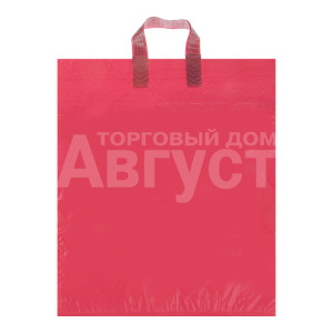 Пакет полиэтиленовый с ручкой петля, цвет: красный, 80 микр, 45*50 см