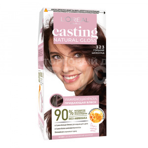 Краска для волос L'Oreal Casting Natural Gloss без аммиака тон 323, Горький шоколад