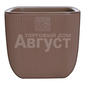 Кашпо VipSet AMF-1,95-04 Фабио с дренажной системой, пластик, шоколад, 1,95 л