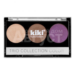 Тени для век Kiki Trio Collection Color палетка 3 оттенка, бежевые, коричневые, сиреневые, тон 105