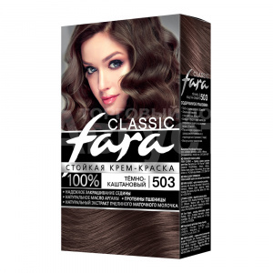 Краска для волос Fara тон 503, темно-каштановый