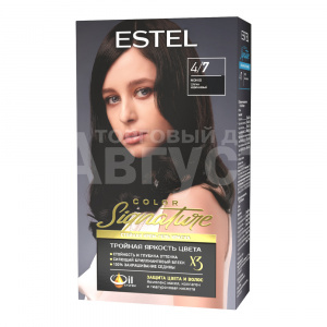 Крем-гель краска для волос Estel Color Signature тон 4/7, Мокко