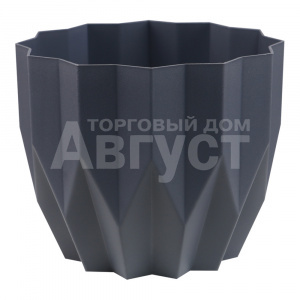 Кашпо КШ-4443 Геометрия, пластик, антрацит, 3 л