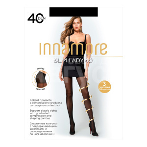 Колготки Innamore Slim Lady 40 ден, размер 2, nero (черный)