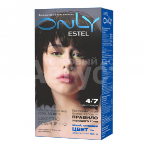 Стойкая краска-гель для волос Estel Only тон 4/7, Шатен коричневый