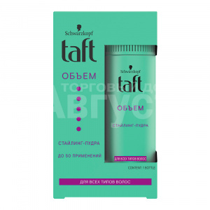 Стайлинг-пудра для укладки волос Taft Объем, сверхсильная фиксация, 10 г