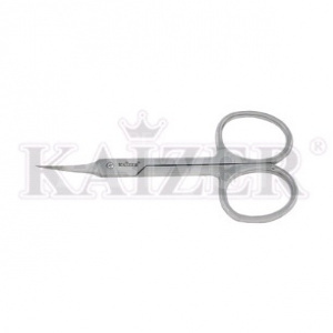 Ножницы маникюрные Kaizer 404028 закругленные для кутикулы, лезвие 20 мм, 90 мм, цвет серебро