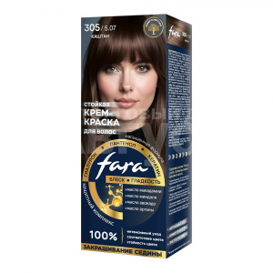 Крем-краска для волос Fara NC тон 305/5.07, каштан