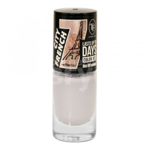 Лак для ногтей Triumf Color Gel City French Снежный с шиммером, тон 361, 8 мл