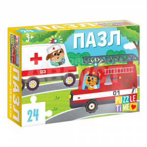 Пазл Puzzle Time 7005855 Полезные машины, 24 элемента