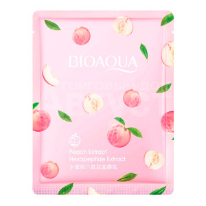 Маска для лица Bioaqua тканевая, с лактобактериями и экстрактом персика, 25 г