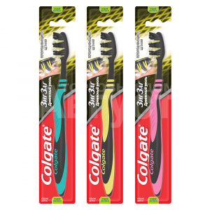 Зубная щетка Colgate Zigzag Plus Древесный уголь средней жесткости щетина