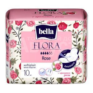 Прокладки гигиенические Bella Flora с экстрактом розы, 10 шт