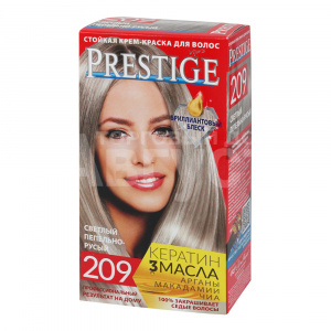 Краска для волос Prestige 209, Светлый пепельно-русый