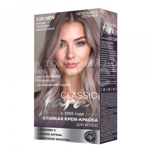Краска для волос Fara Classic 538 тон 9.16, блонд пепельно-фиолетовый