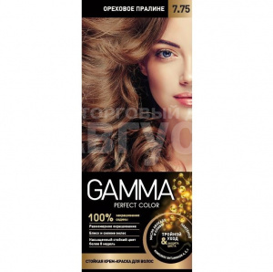 Краска для волос Gamma Perfect Color тон 7.75, ореховое пролине