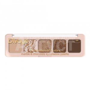 Тени для век Divage Symbolism of Colors матовые и сияющие оттенки, 5 цветов, Marble&Chocolate