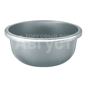 Таз пластиковый PT115020025 круглый, серый шторм, 6,5 л