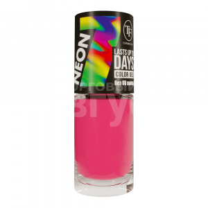 Лак для ногтей Triumf Color Gel Neon, ярко-розовый неоновый, тон 313, 8 мл