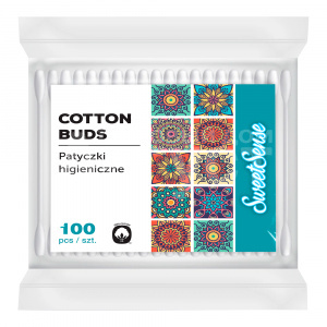Ватные палочки Sweet Sense полиэтиленовая упаковка, 100 шт