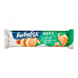 Батончик Babyfox Roxy вафельный молоко и фундучная паста, 18 г
