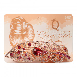 Заколка-автомат для волос Queen fair 9908213 Маргарет листочек, золото 9 см, микс