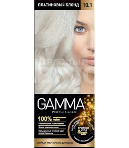 Краска для волос Gamma Perfect Color тон 10.1, платиновый блондин