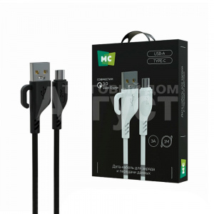 Дата-кабель для зарядки MoreChoice K81a Type-C 3.0A, белый, 1 м