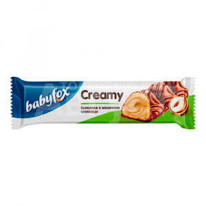 Батончик Babyfox Creamy вафельный в молочном шоколаде, 23 г