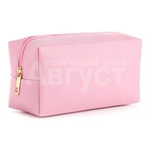 Косметичка 10511419 на молнии, маленькая, объёмная, на подкладке 18*7*9 см, искусственная кожа, розовый