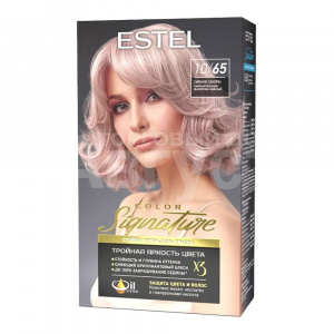 Стойкая краска-гель для волос Estel Color Signature тон 10/65, сияние сакуры