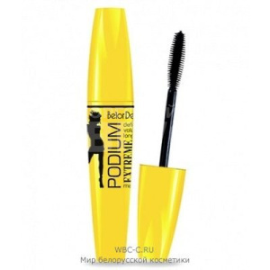 Тушь Belor Design PODIUM EXTREME с эффектом накладных ресниц, черная, 9 мл