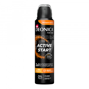 Дезодорант мужской Deonica Active Start 2 в 1, спрей, 150 мл