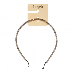 Ободок для волос AmeliWHB24772-82 тонкий, со стразами, 0