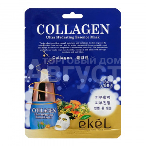 Маска для лица Ekel COLLAGEN Ultra Hydrating Essence Mask тканевая, 25 г
