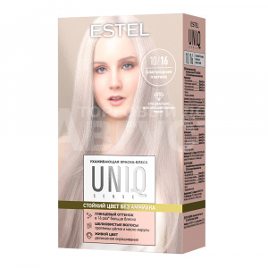 Краска-блеск для волос Estel Uniq Sense Ухаживающая без аммиака тон 10.16, светлый блондин пепельно-фиолетовый