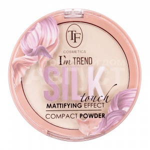 Пудра компактная Triumf Пудра TF Silk touch I'm Trend бархатистая, Cлоновая кость, тон 01