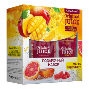Набор подарочный Compliment №1490 Original Julce, Манго-грейпфрут (Мыло для рук 320 мл, Бальзам для рук 100мл), женский