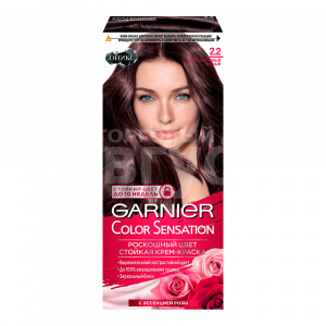 Краска для волос Garnier Color Sensation Оникс тон 2.2, перламутровый черный