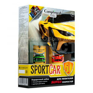 Набор подарочный Compliment Kids №1168 Sportcar (Пена для душа и ванны 250 мл + шампунь для волос с календулой 250 мл + магнит), детский