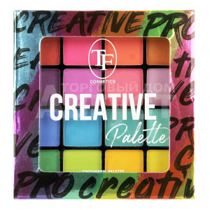 Тени для век Triumf Creativa Palette палетка 16 оттенков, цветная, тон 01