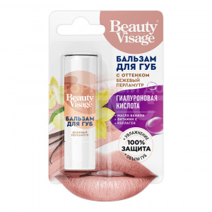Бальзам для губ Фитокосметик Beauty Visage с оттенком, бежевый перламутр, 3,6 г