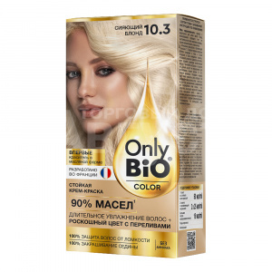 Крем-краска для волос Only Bio COLOR Без аммиака, 90% масел тон 10.3, сияющий блонд, 115 мл