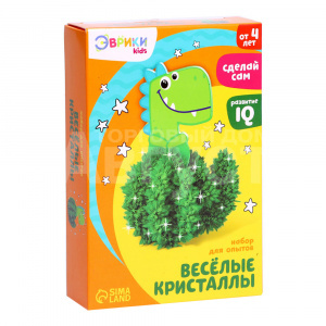 Набор 4828453 Эврики Опыты. Чудесные кристаллы. Динозавр, 2,5*8*12 см