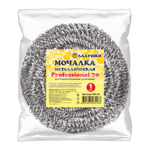 Мочалка металлическая Ладушки МЛ-16 Professional 70, 1 шт