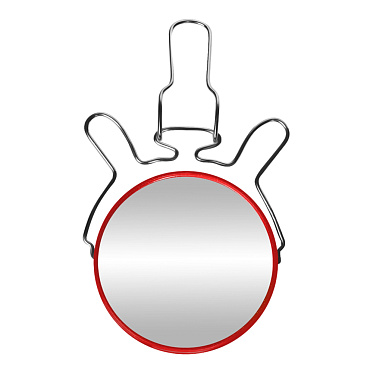 Зеркало ZCDE-30 настольное круглое, 15 см, красный металл