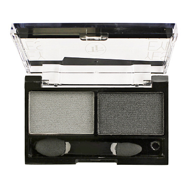 Тени для век Triumf Eyes палетка двойная 2 оттенка, Серый и Графит, тон 21