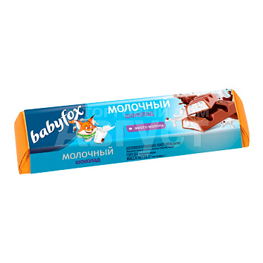 Шоколадный батончик Babyfox с молочной начинкой, 45 г
