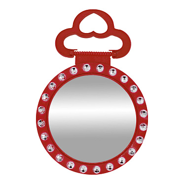 Зеркало ZCDE-42-2 настольное круглое, 12,5 см, красный